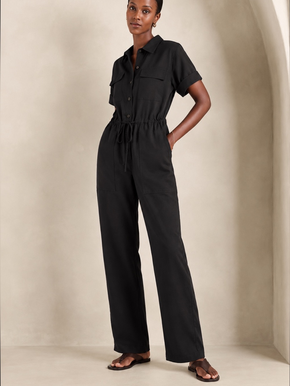 Banana Republic Women’s Black Utility Jumpsuit